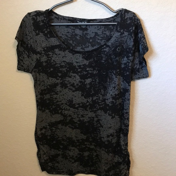 torrid Tops - Torrid semi sheer T shirt with velvet feather